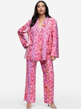 Pink floral blazer